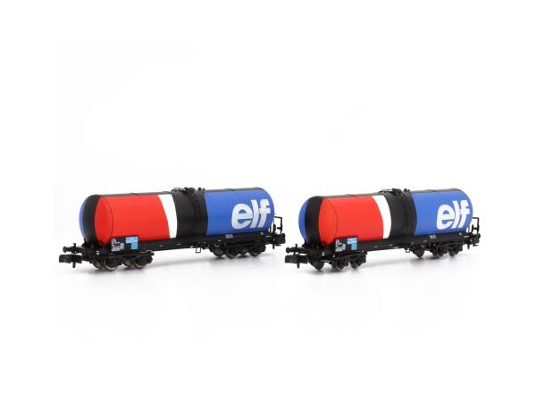 REE Modeles , Spur N, 2er Set Kesselwagen "ELF" der ANF, Epoche IV, NW-239